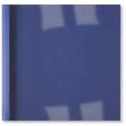 Thermobindemappen GBC IB386602 ThermaBind 1,5 mm, A4, Klarsichtfolie/Karton Leinenoptik, royalblau, Pack 100 Stk
