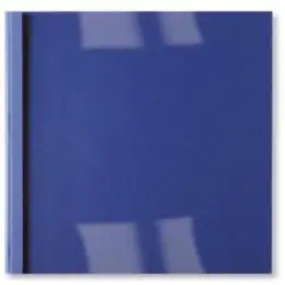 Thermobindemappen GBC IB451003 ThermaBind 1,5 mm, A4, Klarsichtfolie/Karton Lederoptik, royalblau, Pack 100 Stk