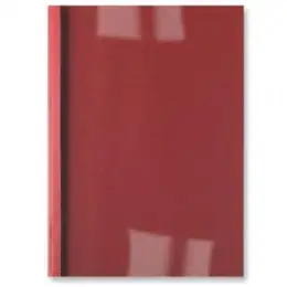 Thermobindemappen GBC IB451201 ThermaBind 1,5 mm, A4, Klarsichtfolie/Karton Lederoptik, rot, Pack 100 Stk