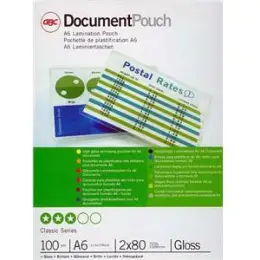 Laminierhülle GBC IB585067 A6 80micron glänzend Format: 111x154mm, Pack 100 Stk