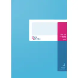 Spaltenbuch König & Ebhardt 86-11031 8611031 mit Kopfleiste, A4, 80 Seiten, 3 Spalten, Karton, magenta/hellblau
