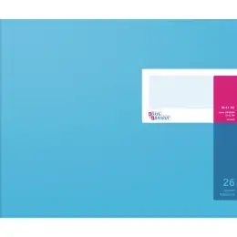 Spaltenbuch König & Ebhardt 86-11761 8611761 mit Kopfleiste, 348x255 mm, 80 Seiten, 26 Spalten, Karton, magenta/hellblau