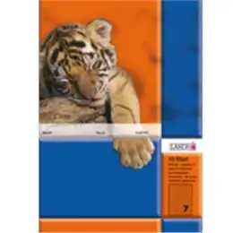 Schulheft Landre 100050073 A5/7 kariert/7mm/pro-Aqua 16 Blatt, Pack 10 Stk