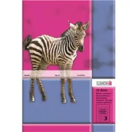 Schulheft Landre 100050069 A5/3 3.Schuljahr/liniert/ pro-Aqua 16 Blatt, Pack 10 Stk