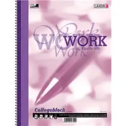 Collegeblock Landre 100050245 Business Office Notes A4, rautiert mit Rand, 80 Blatt, 70g, holzfrei mit Ausreißhilfe, Pack 10 Stk
