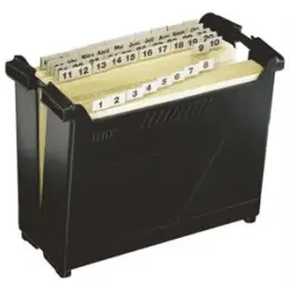 Termin-Set Leitz 1995-00-95 19950095 Alpha schwarz mit 53Mappen Hängebox