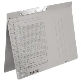 Pendelhefter Leitz 2093-00-85 20930085 A4, Manilakarton 320g, Amtsheftung, grau, Pack 50 Stk