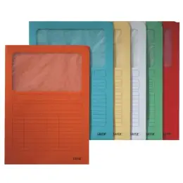 Sichtmappe Leitz 3950-00-99 39500099 sortiert A4 mit Fenster, Pack 100 Stk