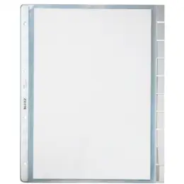 Prospekthüllen Leitz 4754-00-03 47540003 A4 130my Kunststoff (PP) genarbt jede Hülle mit Tabe, Pack 10 Stk