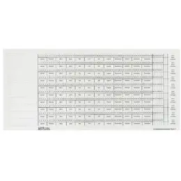 Organisationsstreifen Leitz 6162-00-01 61620001 Skala 3/4, weiß, Pack 100 Streifen/10 Bogen