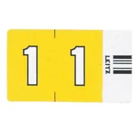 Ziffernsignale auf Streifen Leitz 6601-00-00 66010000 Orgacolor Aufdruck: 1, gelb, Pack 100 Stk