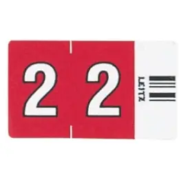 Ziffernsignale auf Streifen Leitz 6602-00-00 66020000 Orgacolor Aufdruck: 2, rot, Pack 100 Stk