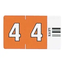 Ziffernsignale auf Streifen Leitz 6604-00-00 66040000 Orgacolor Aufdruck: 4, orange, Pack 100 Stk