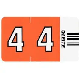Ziffernsignale auf Rolle Leitz 6604-10-00 66041000 Orgacolor Aufdruck: 4, orange, Rolle 500 Stk