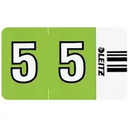 Ziffernsignale auf Rolle Leitz 6605-10-00 66051000 Orgacolor Aufdruck: 5, grün, Rolle 500 Stk