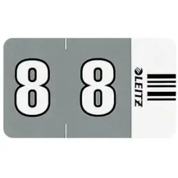 Ziffernsignale auf Rolle Leitz 6608-10-00 66081000 Orgacolor Aufdruck: 8, grau, Rolle 500 Stk