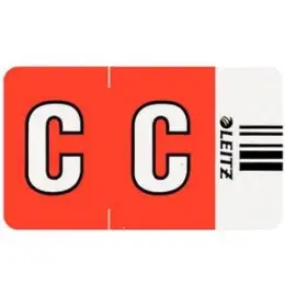 Buchstabensignale auf Rolle Leitz 6612-10-00 66121000 Orgacolor Aufdruck: C, rot, Rolle 250 Stk