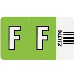 Buchstabensignale auf Rolle Leitz 6615-10-00 66151000 Orgacolor Aufdruck: F, grün, Rolle 250 Stk