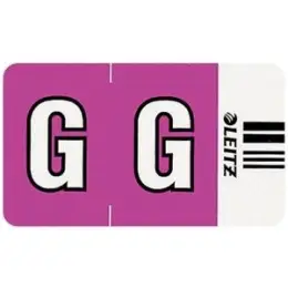 Buchstabensignale auf Rolle Leitz 6616-10-00 66161000 Orgacolor Aufdruck: G, violett, Rolle 250 Stk