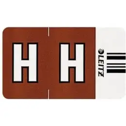 Buchstabensignale auf Rolle Leitz 6617-10-00 66171000 Orgacolor Aufdruck: H, braun, Rolle 250 Stk