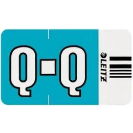 Buchstabensignale auf Rolle Leitz 6626-10-00 66261000 Orgacolor Aufdruck: Q, blau, Rolle 250 Stk