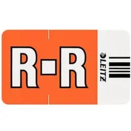 Buchstabensignale auf Rolle Leitz 6627-10-00 66271000 Orgacolor Aufdruck: R, orange, Rolle 250 Stk