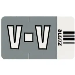Buchstabensignale auf Rolle Leitz 6631-10-00 66311000 Orgacolor Aufdruck: V, grau, Rolle 250 Stk