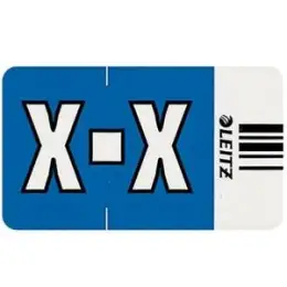 Buchstabensignale auf Rolle Leitz 6633-10-00 66331000 Orgacolor Aufdruck: X, dunkelblau, Rolle 250 Stk