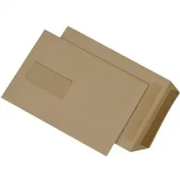 Versandtasche Mailmedia 30005159 B5 mit Fenster/selbstklebend braun 90g, Pack 500 Stk