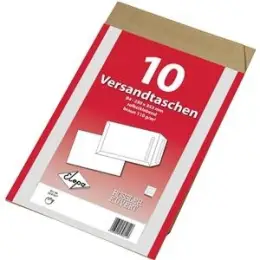 Versandtasche Mailmedia 30002553 398107 B4 (250 x 353 mm), ohne Fenster, Nassklebung, natron braun, 110g, Pack 10 Stk