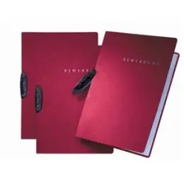 Bewerbungsmappe Pagna 22004-01 Swing rot Karton Klemmmechanik Schriftzug in silber