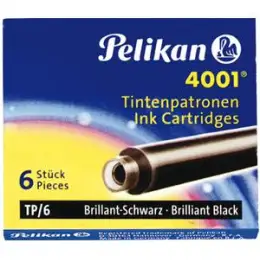 Tintenpatrone Pelikan 301218 4001 klein schwarz, Pack 6 Stk