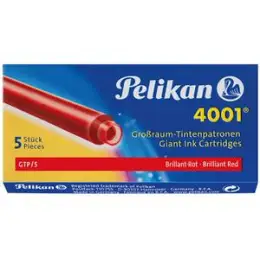 Tintenpatrone Pelikan 310623 groß rot-brillant, Pack 5 Stk