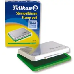 Stempelkissen Pelikan 331199 5 x 7 cm, grün, Metallgehäuse