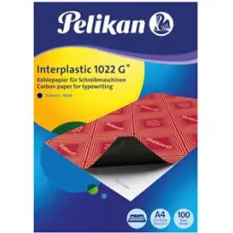 Kohlepapier Pelikan 404400 Interplastic 1022G A4 schwarz, Pack 100 Blatt