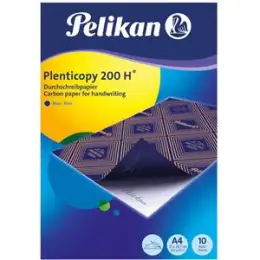 Durchschreibpapier Pelikan 434738 plenticopy 200 H A4 (21 x 29,7 cm), blau, Pack 10 Blatt