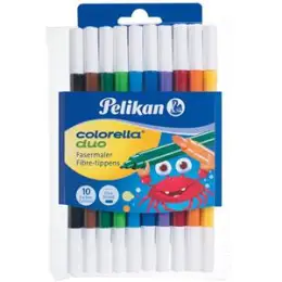 Faserschreiber Pelikan 973172 Colorella duo C407 10er-Etui, farbig-sortiert, dick+dünn
