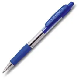 Kugelschreiber Pilot BPGP-10R-F-L 2028003 Pilot Super Grip F 0,3mm (F), Wechselmine, Druckmechanik, blau