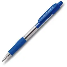 Kugelschreiber Pilot BPGP-10R-M-L 2030003 Super Grip M 0,4mm (M), Wechselmine, Druckmechanik, blau