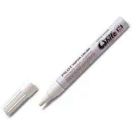 Lackmarker Pilot SC-W-M 4067049 Super Color White M 2mm (M), Rundspitze, weiß, Pack 12 Stk