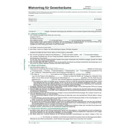 Mietvertrag Gewerberäume RNK 598 A4, 5 Seiten