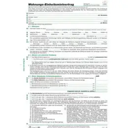 Mietvertrag Einheitlich RNK 599 A4, 4 Seiten