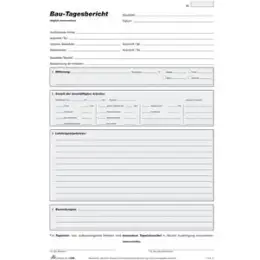 Bautageblock RNK 1306 A4 3 x 50 Blatt