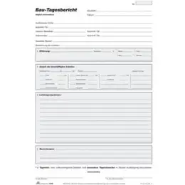 Bautageblock RNK 1309 A4 3 x 40 Blatt selbstdurchschreibend