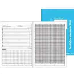 Ausbildungsnachweis RNK 5051 1Seite/1Woche, A4, 30 Blatt (60 Seiten), für wöchentliche Eintragung, Handwerk, mit Skizzenteil