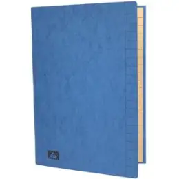 Ordnungsmappe RNK 4618-4 A4, 20-Fächer, Glanzkarton-Einband, Gummizug, blau