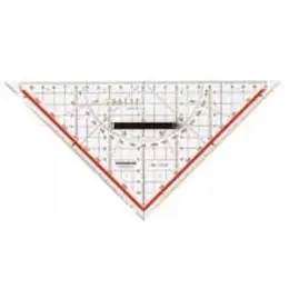 Zeichendreieck Rumold 1154 250mm transparent mit Griff