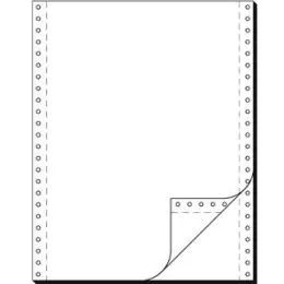Computerpapier Sigel 32242 12" x 240 mm (A4 hoch), endlos, Längsperforation, 2-fach, weiß, Pack 1000 Blatt