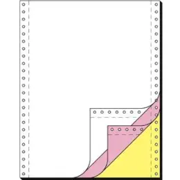 Computerpapier Sigel 33243 12" x 240 mm (A4 hoch), endlos, Längsperforation, AHL, 3-fach selbstdurchschreibend, 60/53/57g, weiß, Pack 600 Blatt