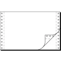Computerpapier Sigel 36242 6" x 240 mm (A5 quer), endlos, Längsperforation, 2-fach selbstdurchschreibend, 56/57g, weiß, Pack 2000 Blatt